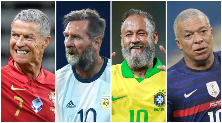 Ronaldo, Messi, Neymar…cand vedetele din fotbal vor avea 90 de ani